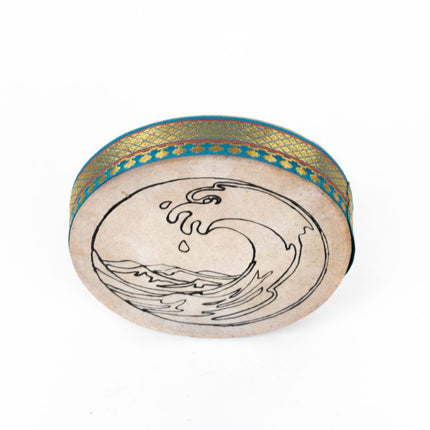 ocean hand drum with zari