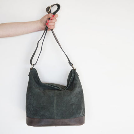 suede slouch bag