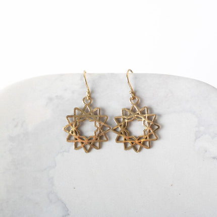 geometric star earrings