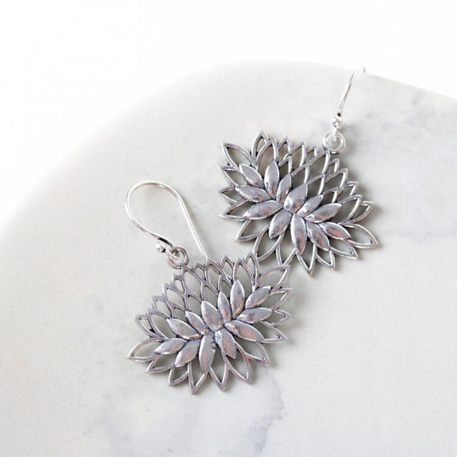 lotus crown earrings