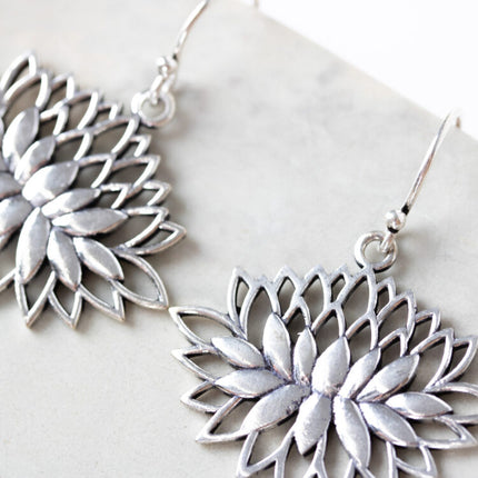 lotus crown earrings