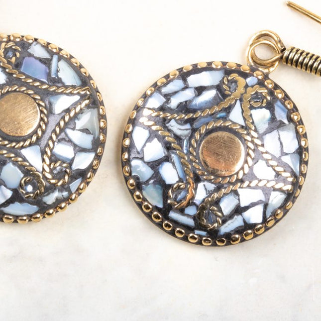 mosaic shell earring