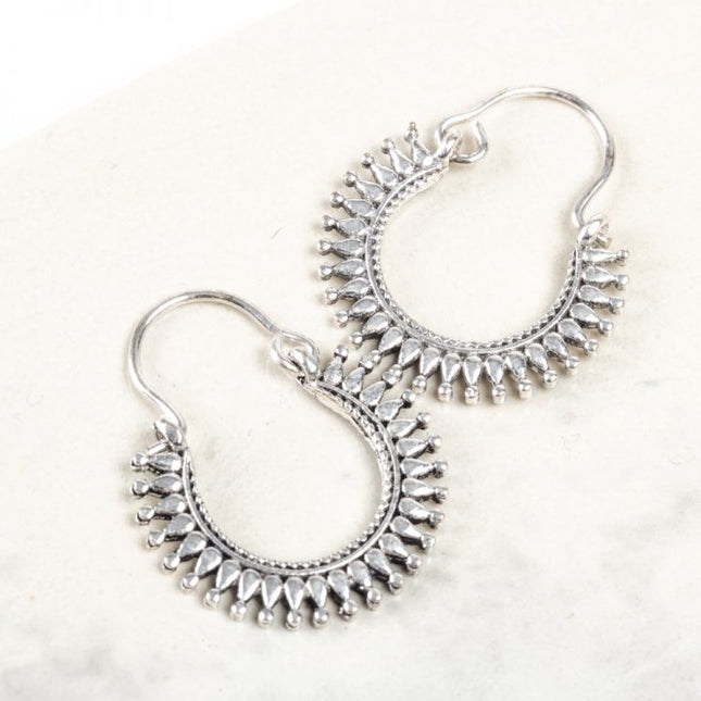 crown hoop earring