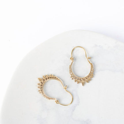 gold col crown earrings
