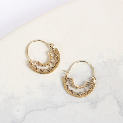 sun boat earrings
