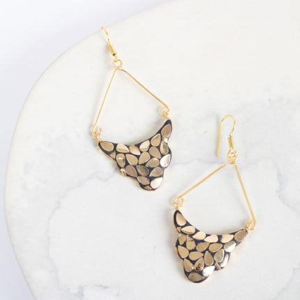 mosaic crown earrings