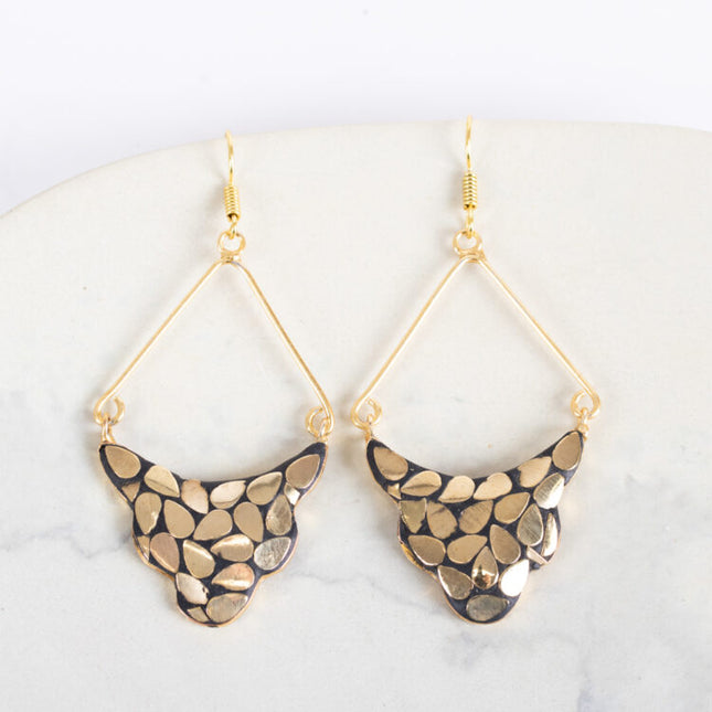 mosaic crown earrings