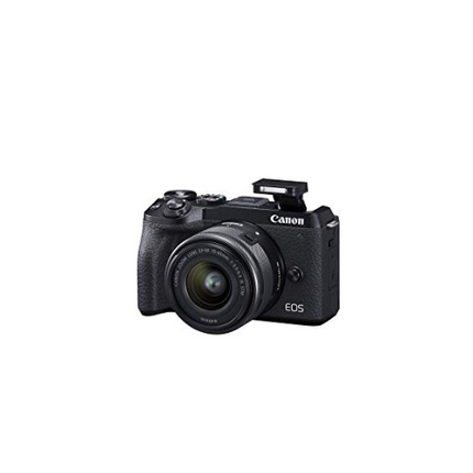 Canon EOS M6 Mark II kit DSLR Camera 15 to 45 mm 32.5MP Black
