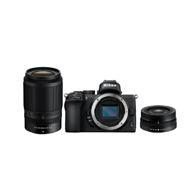 Nikon Z50 DSLR Camera Twin Kit 16-50mm and 50-250mm 20.9MP Black
