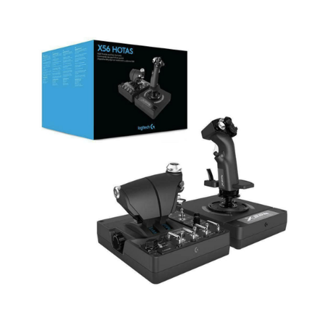 Logitech G X56 Pro Flight Throttle And Stick Simulation Gaming Control System Black