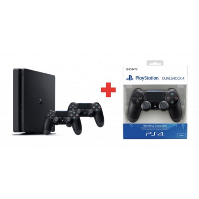 Playstation PS4 Console Slim Edition 500GB and 3 Controllers Bundle