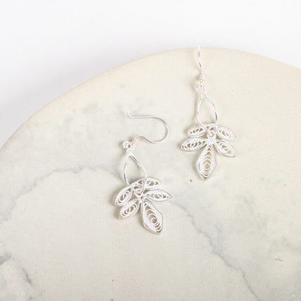 leaf and loop earring