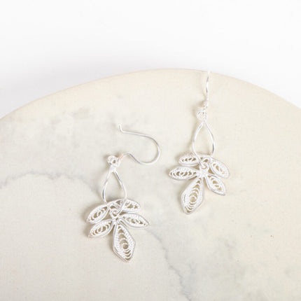 leaf and loop earring