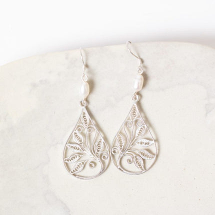filigree drop earringss