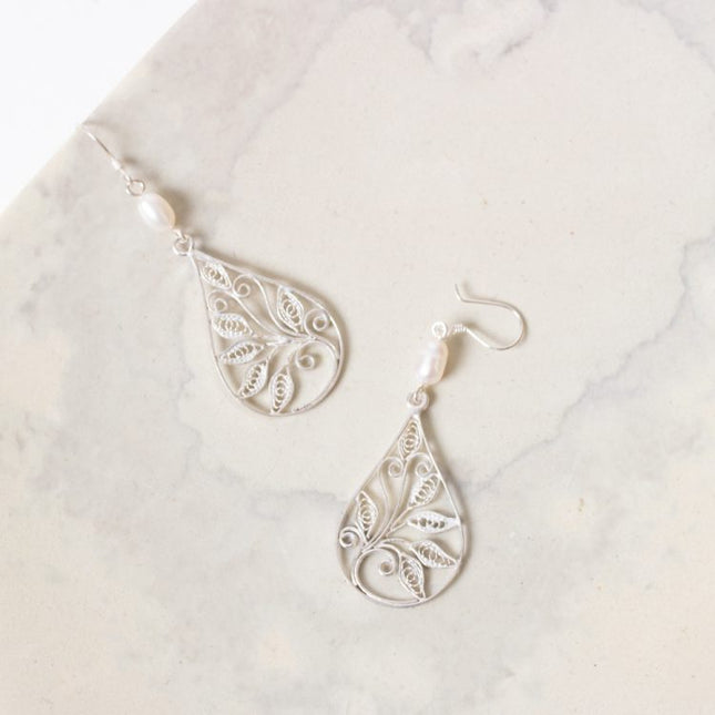 filigree drop earringss
