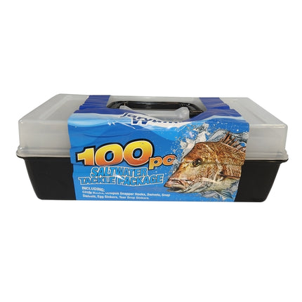 jw 100 pce tackle box 1 tray asstd
