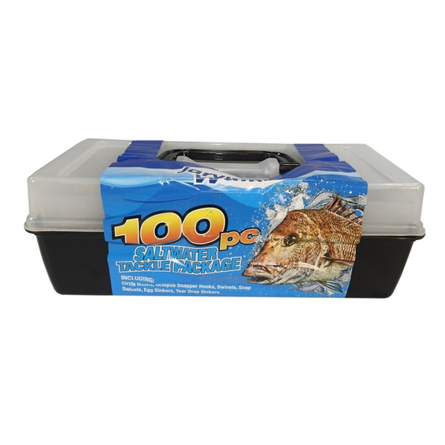 jw 100 pce tackle box 1 tray asstd