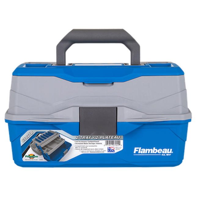 flambeau 2 tray classic tackle box blue 2