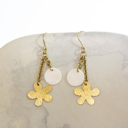 moon and daisy earrings