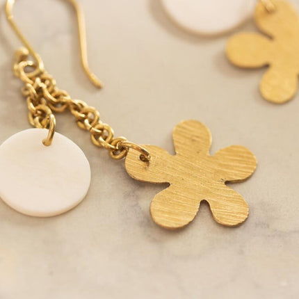 moon and daisy earrings