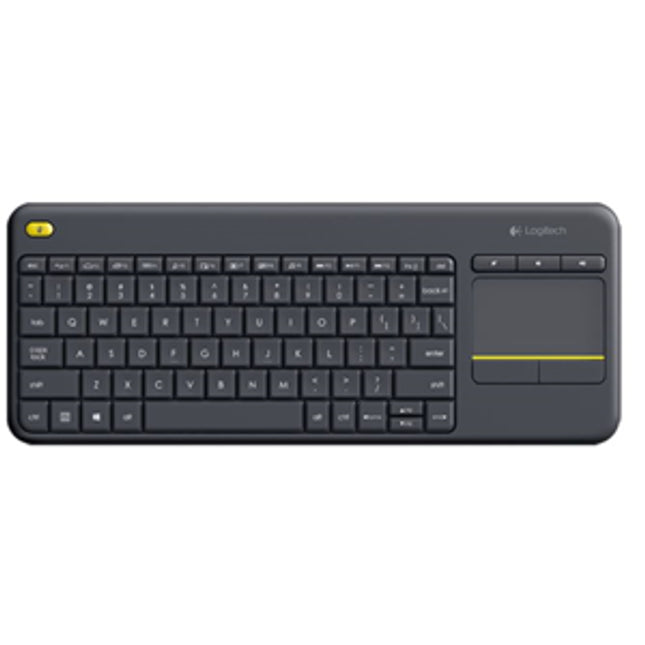 Logitech K400 Plus Wireless Keyboard with Touch Pad Black