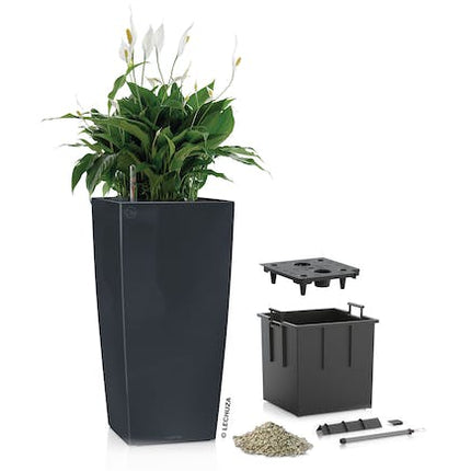 lechuza cubico planter colour 30 slate