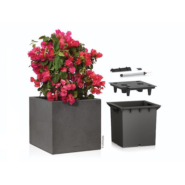 lechuza canto stone low 40 planter graphite