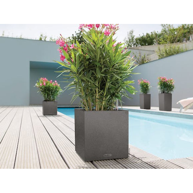 lechuza canto stone low 40 planter graphite