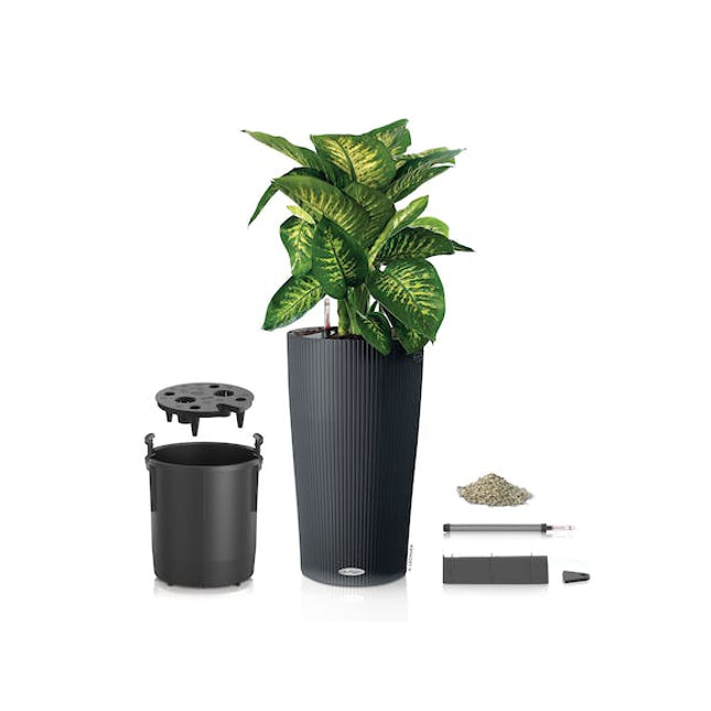 lechuza cilindro planter 23 slate