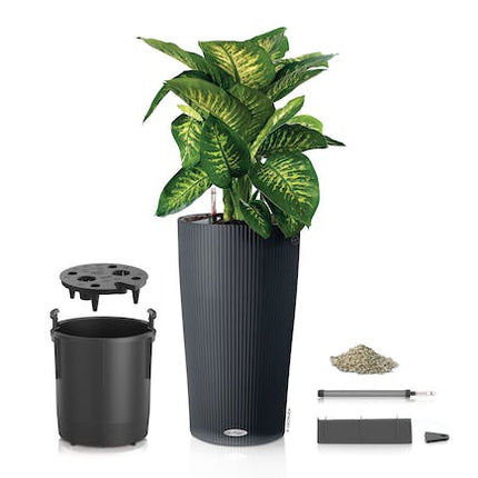 lechuza cilindro planter 32 slate