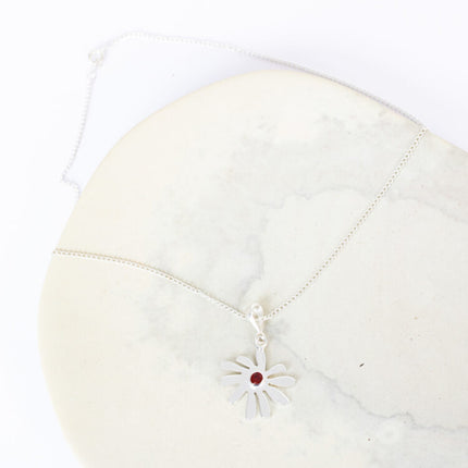 silver sunflower necklace