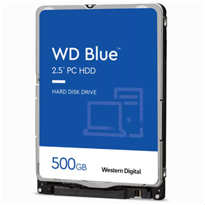 WD Blue 500GB SATA 2.5" 5400RPM 8MB 7mm HDD 2Yr Wty