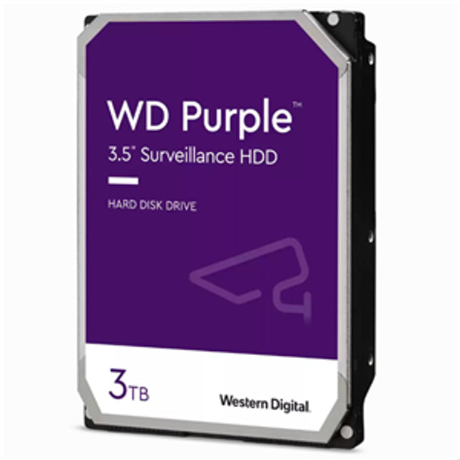 WD Purple 3TB SATA 3.5" Intellipower 64MB Surveillance HDD 3 Yr Wty