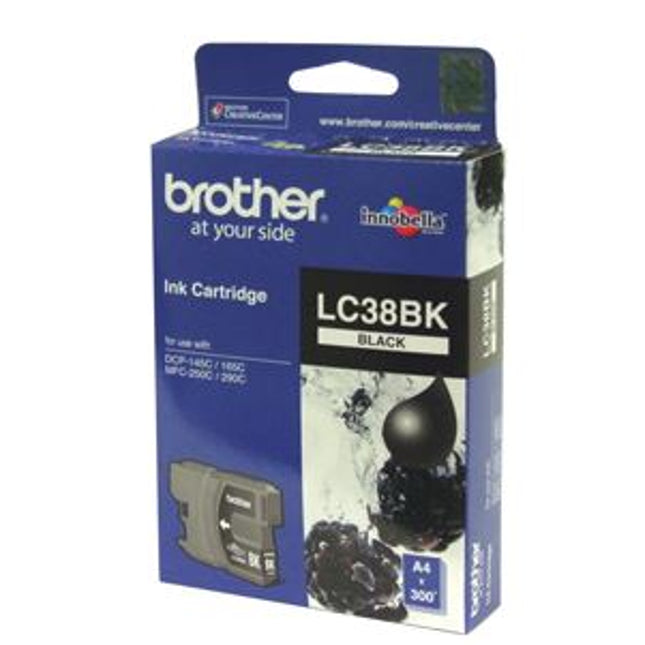 





Brother LC38BK Black Ink Cartridge

Features:
<div>Compatible With: DCP145C, DCP165C, DCP195C, DCP375CW, MFC250C, MFC255CW, MFC257CW, MFC190C, MFC295CN, Yield ~300 Pages (at 5% Coverage)</div>