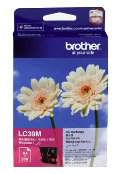 





Brother LC39M Magenta Ink Cartridge

Features:
<div>Compatible With: DCPJ125, DCPJ140W, DCPJ315W, DCPJ515W, MFCJ220, MFCJ265W, MFCJ410, MFCJ415W, Yield ~260 Pages (at 5% Coverage)</div>