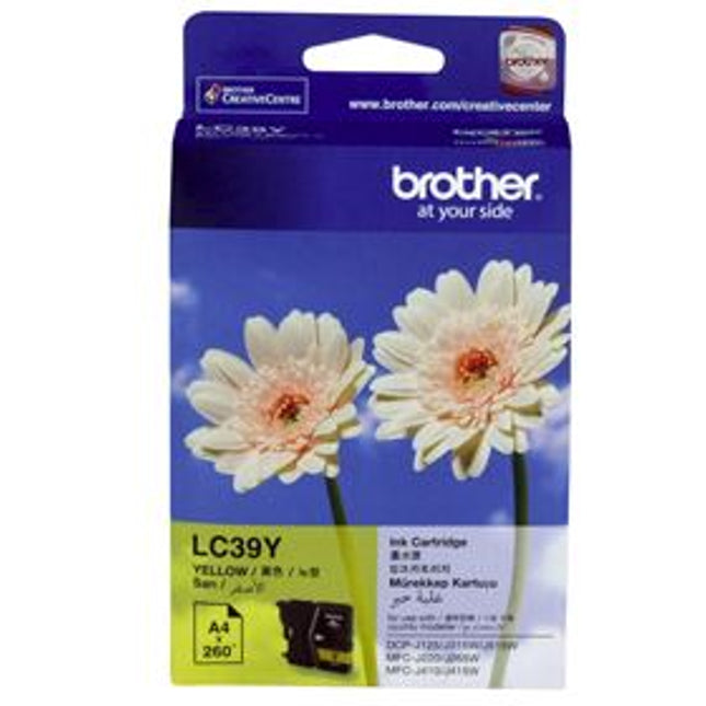 





Brother LC39Y Yellow Ink Cartridge

Features:
<div>Compatible With: DCPJ125, DCPJ140W, DCPJ315W, DCPJ515W, MFCJ220, MFCJ265W, MFCJ410, MFCJ415W, Yield ~260 Pages (at 5% Coverage)</div>