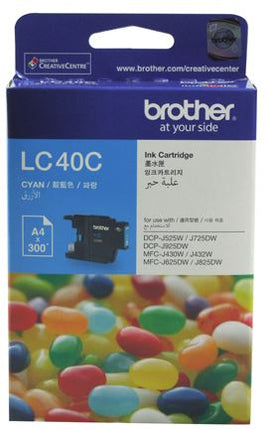 





Brother LC40C Cyan Ink Cartridge

Features:
<div>Compatible With: DCPJ525W, DCPJ725DW, DCPJ925DW, MFCJ430W, MFCJ432W, MFCJ625DW, MFCJ825DW, Yield ~300 Pages</div>