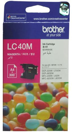 





Brother LC40M Magenta Ink Cartridge

Features:
<div>Compatible With: DCPJ525W, DCPJ725DW, DCPJ925DW, MFCJ430W, MFCJ432W, MFCJ625DW, MFCJ825DW, Yield ~300 Pages</div>