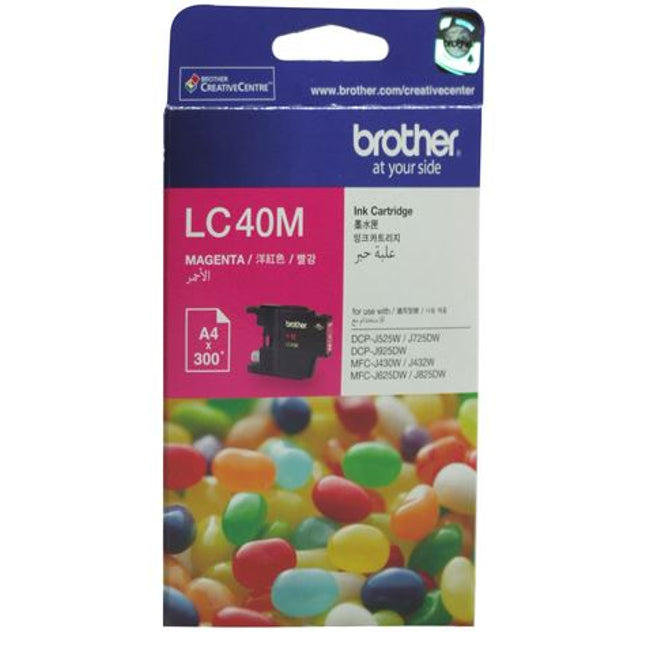 





Brother LC40M Magenta Ink Cartridge

Features:
<div>Compatible With: DCPJ525W, DCPJ725DW, DCPJ925DW, MFCJ430W, MFCJ432W, MFCJ625DW, MFCJ825DW, Yield ~300 Pages</div>