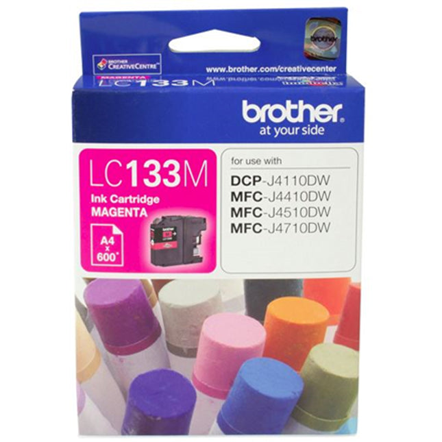 





Brother LC133M Magenta Ink Cartridge

Features:
<div>Compatible With: DCPJ152W, DCPJ172W, DCPJ552DW, DCPJ752DW, DCPJ4110DW, MFCJ245, MFCJ470DW, MFCJ650DW, MFCJ870DW, MFCJ4410DW, MFCJ4510DW, MFCJ4710DW, MFCJ6520DW, MFCJ6720DW, MFCJ6920DW, Yield ~600 Pages (at 5% Coverage)</div>