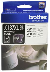 





Brother LC137XLBK Black High Yield Ink Cartridge

Features:
<div>Compatible With: DCPJ4110DW, MFCJ4410DW, MFCJ4510DW, MFCJ4710DW, Yield 1200 Pages (at 5% Coverage)</div>