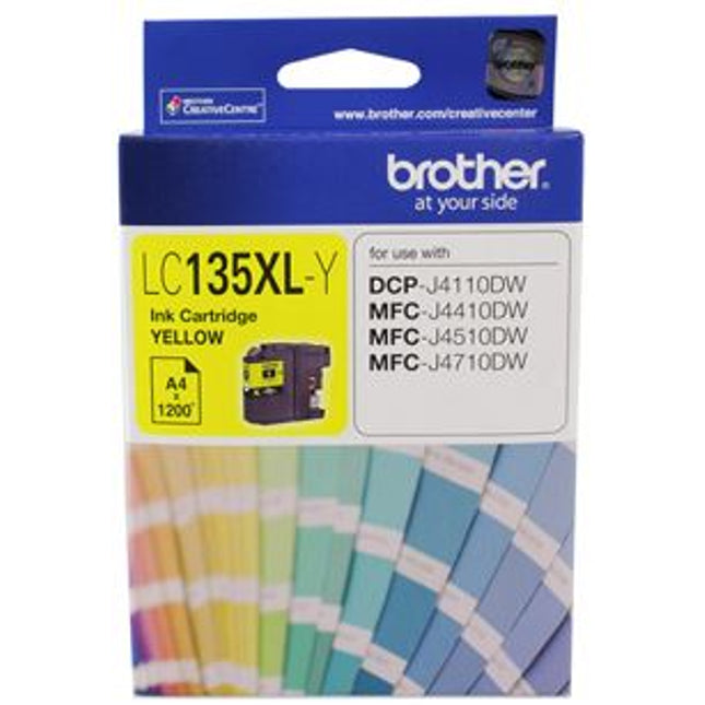 





Brother LC135XLY Yellow High Yield Ink Cartridge

Features:
<div>Compatible With: DCPJ4110DW, MFCJ4410DW, MFCJ4510DW, MFCJ4710DW, MFCJ6520DW, MFCJ6720DW, MFCJ6920DW, Yield ~1200 Pages (at 5% Coverage)</div>