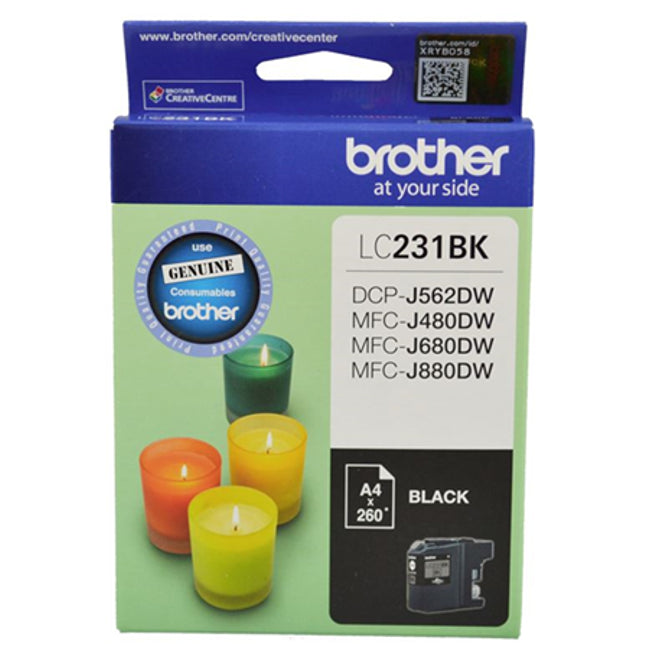 





Brother LC231BK Black Ink Cartridge

Features:
<div>Compatible With: DCPJ562DW, MFCJ480DW, MFCJ680DW, MFCJ880DW. Yield ~260 Pages at 5% coverage.</div>