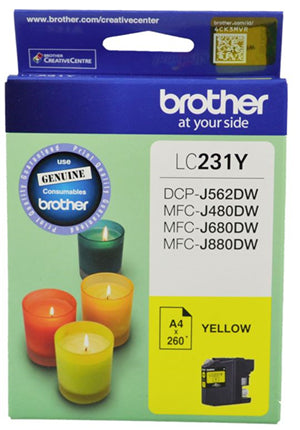 





Brother LC231Y Yellow Ink Cartridge

Features:
<div>Compatible With: DCPJ562DW, MFCJ480DW, MFCJ680DW, MFCJ880DW. Yield ~260 Pages at 5% coverage.</div>