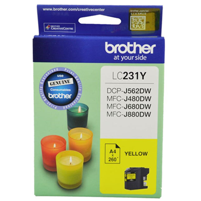 





Brother LC231Y Yellow Ink Cartridge

Features:
<div>Compatible With: DCPJ562DW, MFCJ480DW, MFCJ680DW, MFCJ880DW. Yield ~260 Pages at 5% coverage.</div>