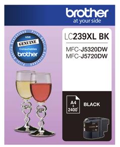 





Brother LC239XLBK Black Super High Yield Ink Cartridge

Features:
<div>Compatible With: MFCJ5320DW, MFCJ5720DW, Yield ~2400 Pages (at 5% Coverage)</div>