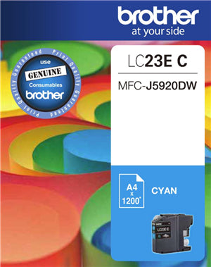 





Brother LC23EC Cyan Ink Cartridge

Features:
<div>Compatible With: MFCJ5920DW, Yield ~1200 Pages (at 5% Coverage)</div>
