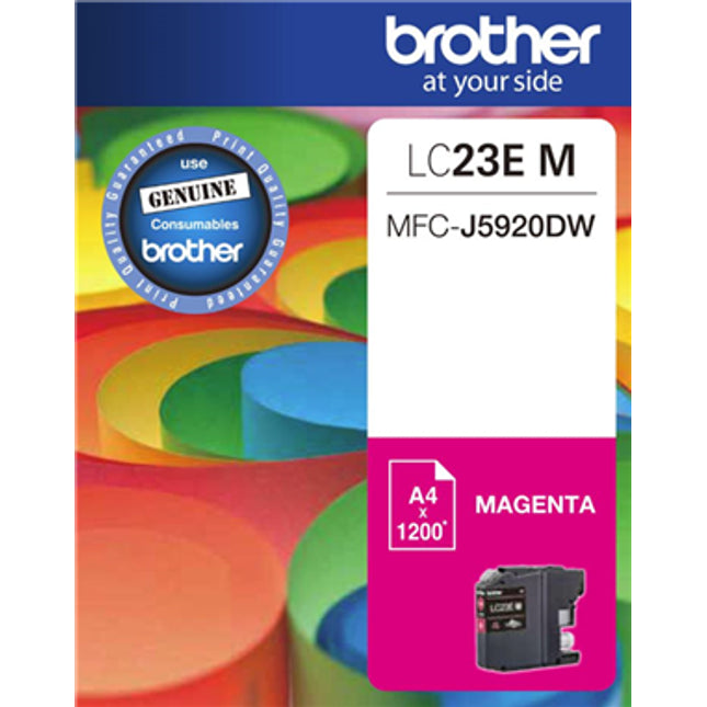 





Brother LC23EM Magenta Ink Cartridge

Features:
<div>Compatible With: MFCJ5920DW, Yield ~1200 Pages (at 5% Coverage)</div>