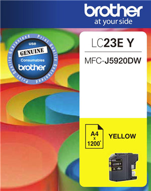 





Brother LC23EY Yellow Ink Cartridge

Features:
<div>Compatible With: MFCJ5920DW, Yield ~1200 Pages (at 5% Coverage)</div>