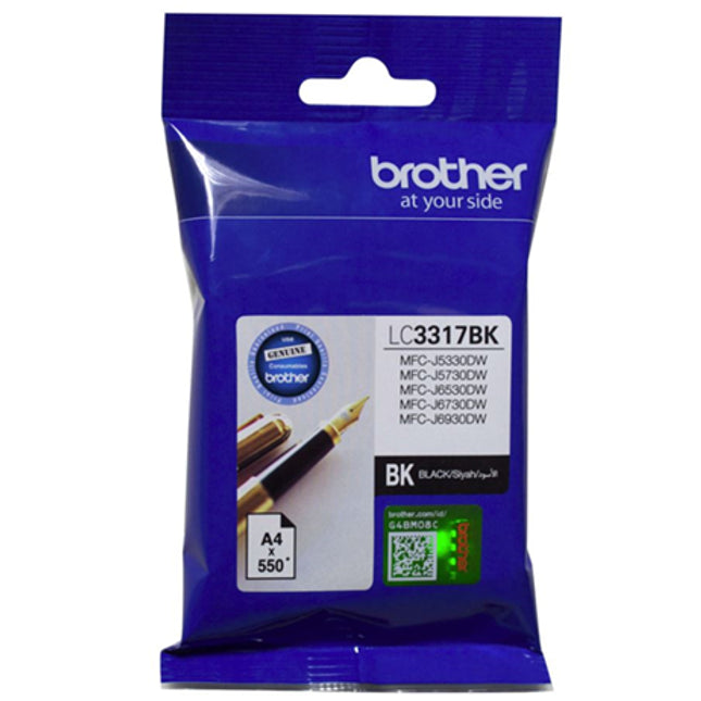 





Brother LC3317BK Black Ink Cartridge

Features:
<div>Compatible With: MFCJ5330DW, MFCJ5730DW, MFCJ6530DW, MFCJ6730DW, MFCJ6930DW, Yield ~550 Pages (at 5% Coverage)</div>